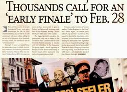 Thousands Call For An 'Early Finale' To Feb.28