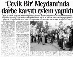 'Çevik Bir Meydanı’nda Darbe Karşıtı Eylem Yapıldı