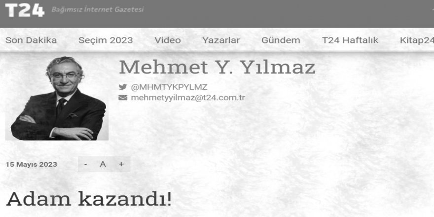 "Kılıçdaroğlu'nun kazanabilmesi mümkün değil, Erdoğan kazandı"