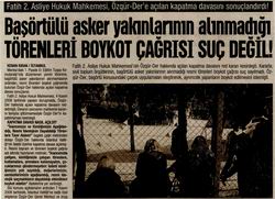 Törenleri Boykot Çağrısı Suç Değil