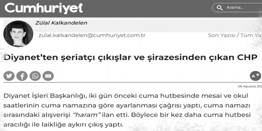 Diyanet şeriata değil de putperestliğe uygun düzenleme mi istemeliydi?!