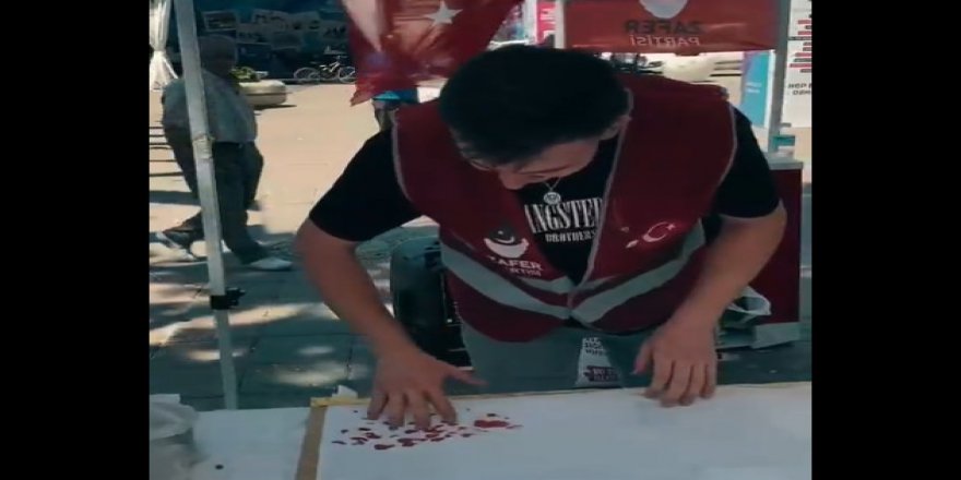 Zafer Partisi’nden hepatit promosyonlu kanlı bayrak denemesi