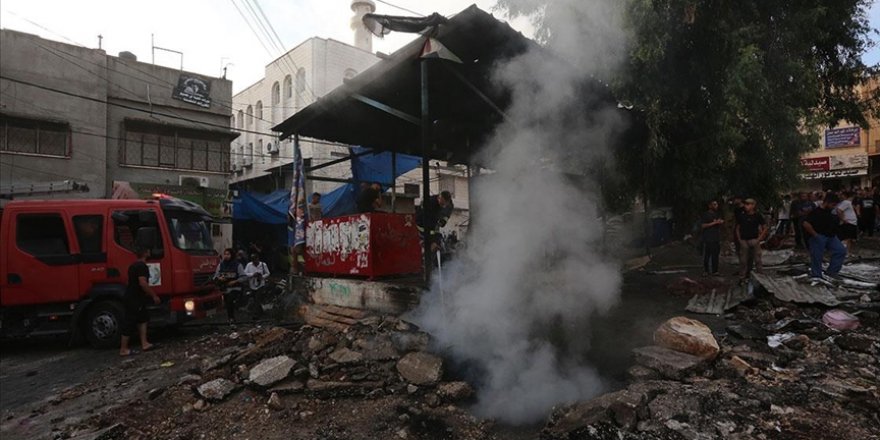 Nablus'a baskın yapan Siyonistlere Filistinli gençler müdahale etti