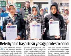 Belediyenin Başörtüsü Yasağı Protesto Edildi