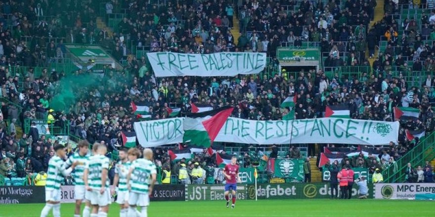 Celtic takımı taraftarlarından “Aksa Tufanı” operasyonuna destek