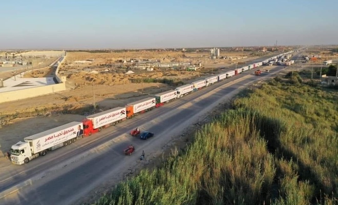 Mısır ve Ürdün'den Gazze'ye yardım konvoyu!