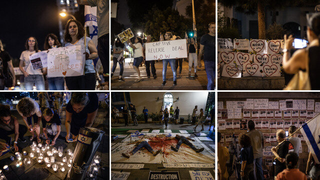 Tel Aviv'de toplanan Yahudilerden Netanyahu'ya istifa çağrısı