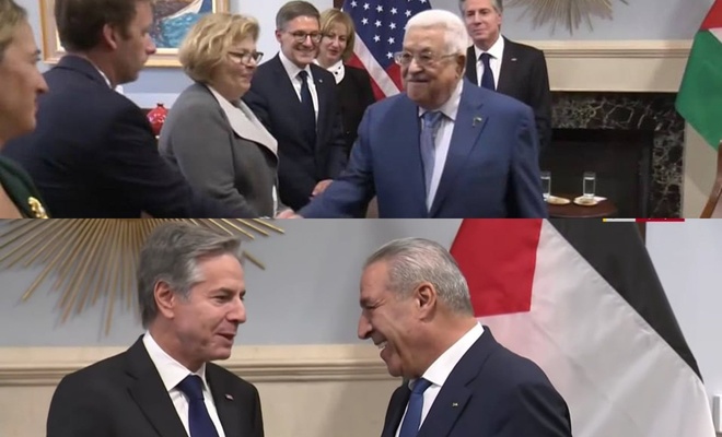 Mahmud Abbas ve heyetinin mutluluk pozları tepki çekti