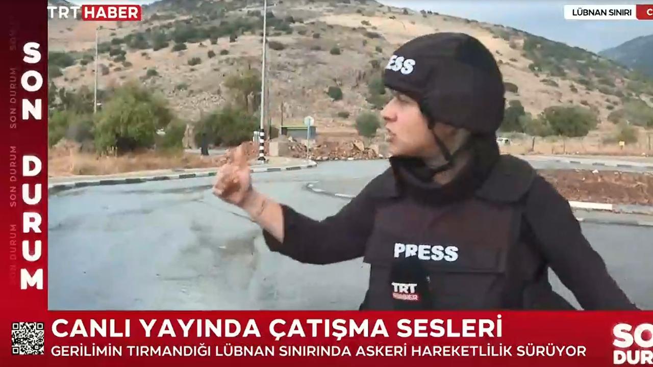 İşgalci İsrail askerlerinden TRT yayınına müdahale...