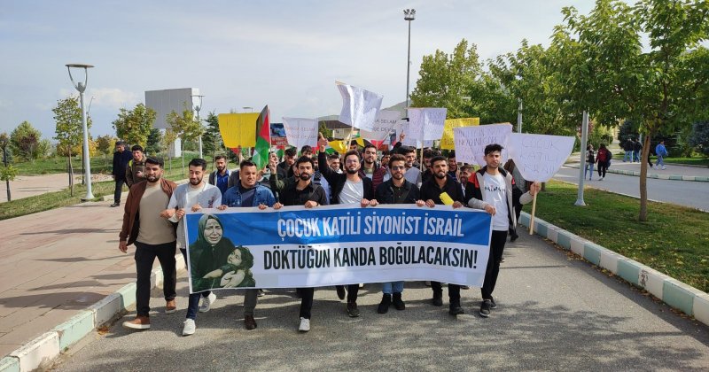 Muş Alparslan Üniversitesi öğrencilerinden Gazze eylemi