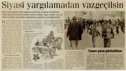 Siyasi Yargılamadan Vazgeçilsin!