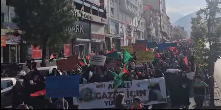 Muşlu hanımlar Gazze için yürüdü