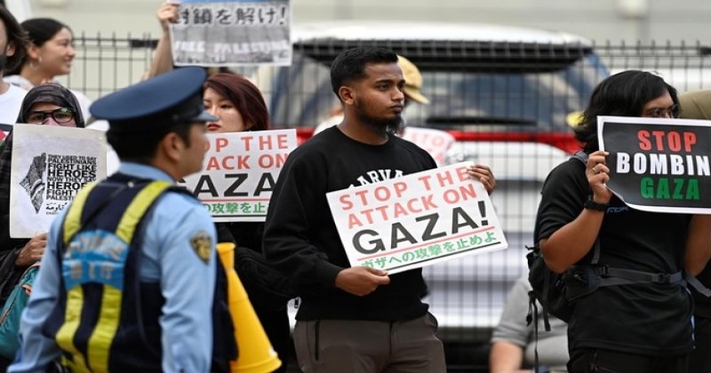 Tokyo'da halk Filistin'e özgürlük istedi