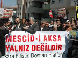 Ankarada İsrail Elçiliği Önünde Protesto Eylemi