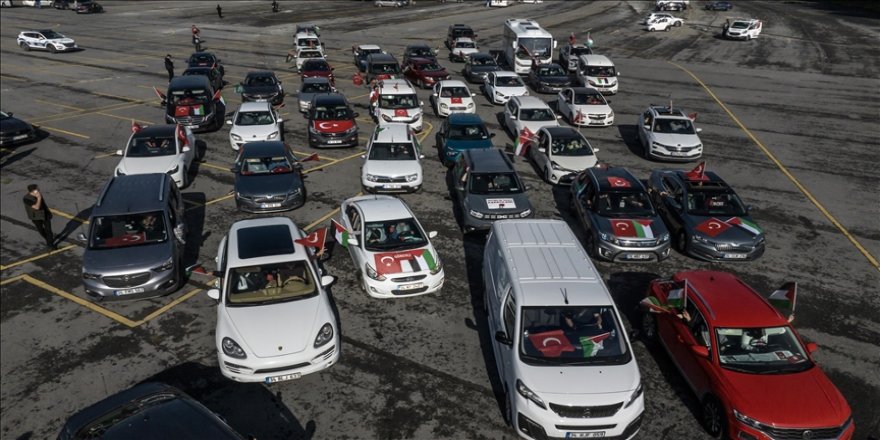 "Filistin İçin Özgürlük Konvoyu" İncirlik Üssü'ne doğru yola çıktı