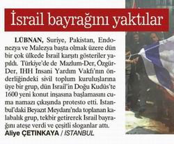 İsrail Bayrağını Yaktılar