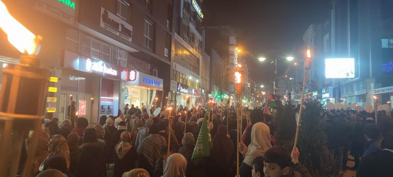 Bartın’da Gazze’ye destek yürüyüşü düzenlendi