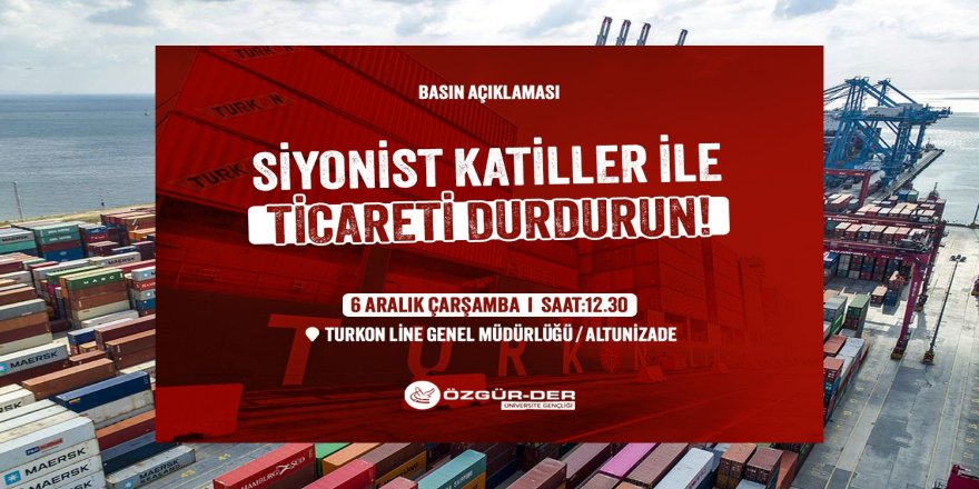 Siyonist katillerle ticareti durdurun!