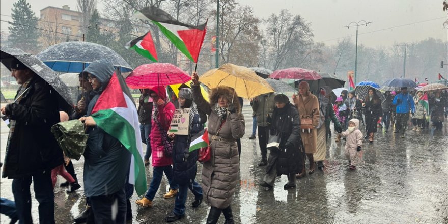 Saraybosna'da Gazze’ye destek yürüyüşü düzenlendi