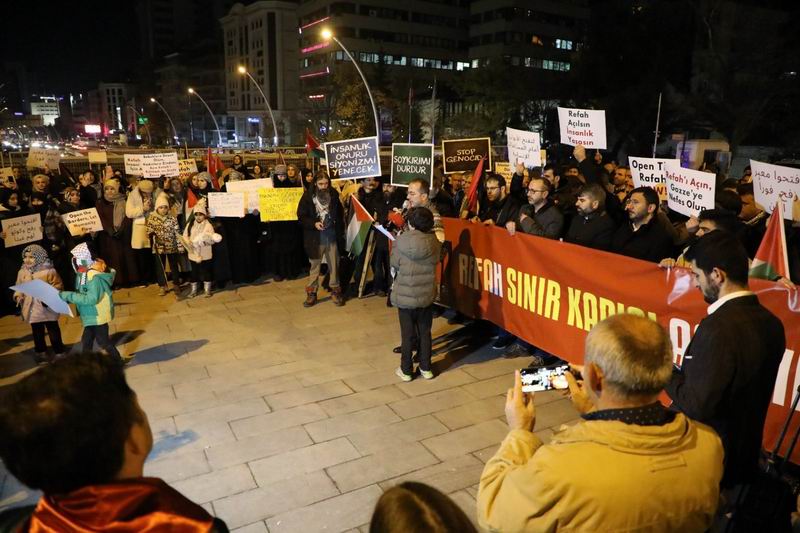 Ankara’da “Refah Sınır Kapısı Açılsın” protestosu!