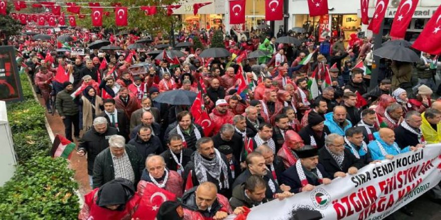 Kocaeli bir kez daha Gazze için yürüdü