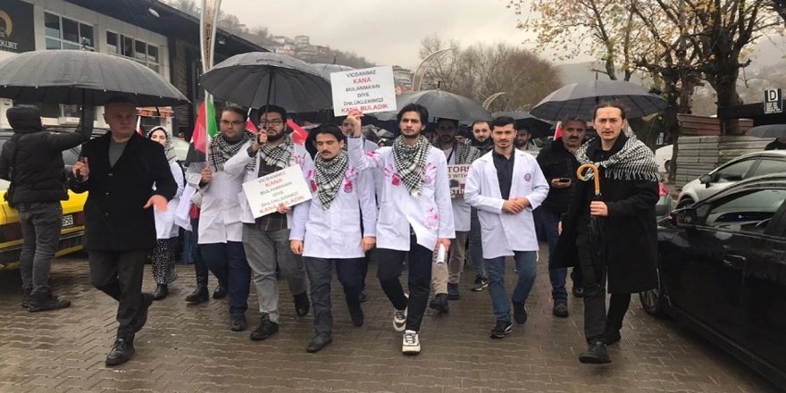 Zonguldak'ta doktorlar Gazze için yürüdü