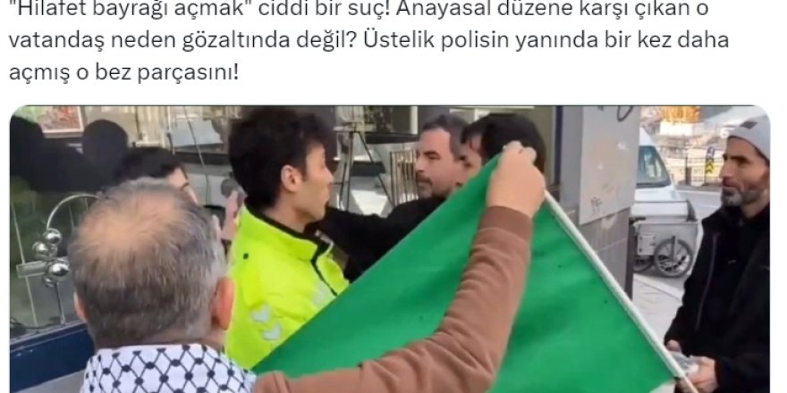 Mustafa Sandal bu kez de Tevhid bayrağına sardı!