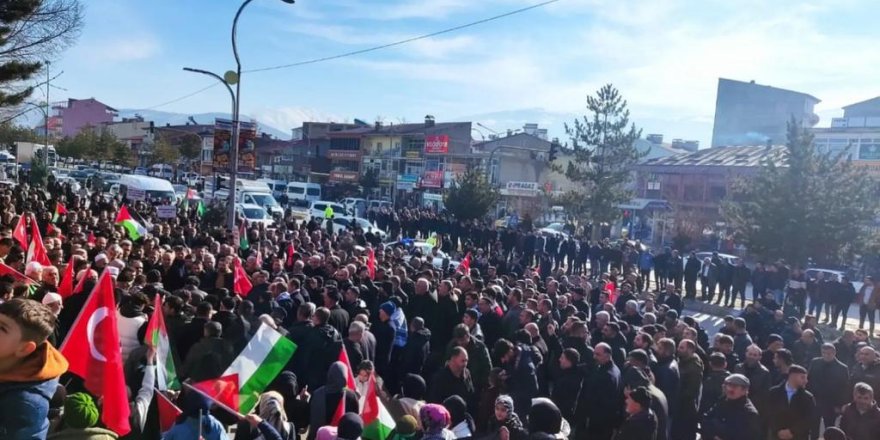 Norşin’de Gazze’ye destek yürüyüşü yapıldı