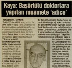 Kaya: Başörtülü Doktorlara Yapılan Muamale Adice