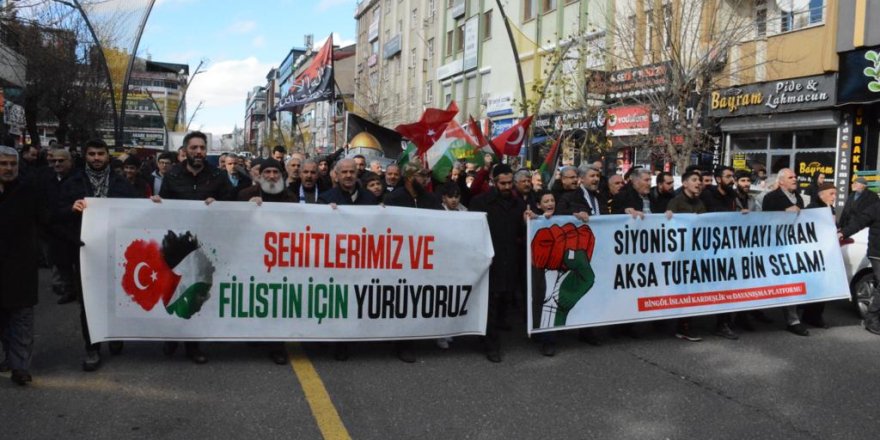 Bingöl’de “Gazze için Acil Ateşkes” eylemi gerçekleştirildi