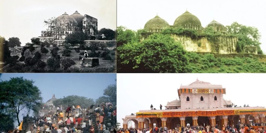 Hindular tarafından yıkılan Babür Camisi'nin yerine yapılan tapınak açıldı