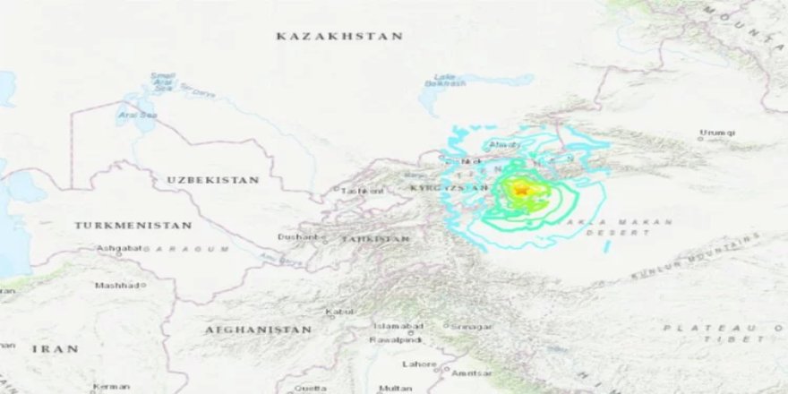 Doğu Türkistan-Kırgızistan sınırında 7 büyüklüğünde deprem