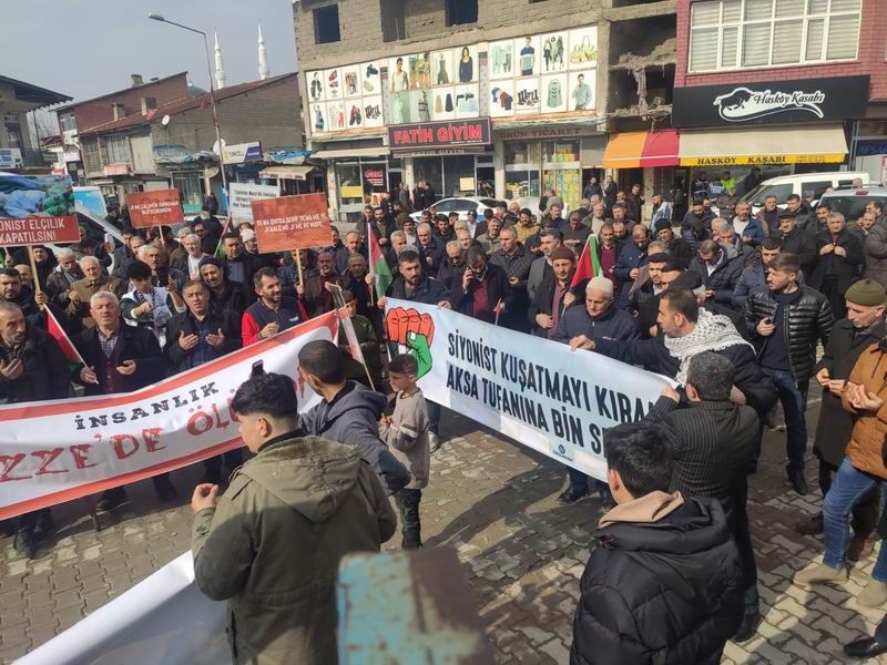 Hasköy’de Gazze direnişine destek eylemi