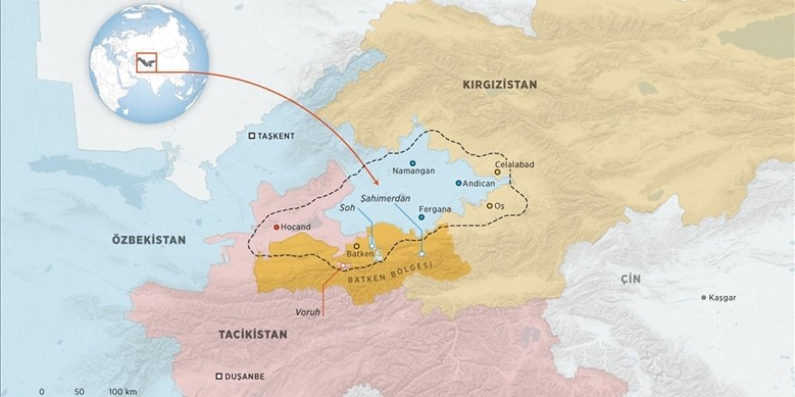 Tacikistan ile Kırgızistan, tartışmalı sınırın 1,1 kilometresini daha belirledi