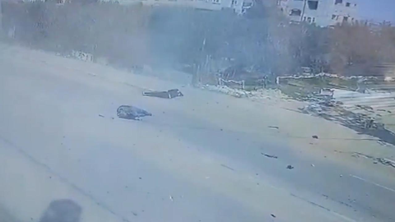 İsrail SİHA'sının yaralılara saldırısının görüntüleri