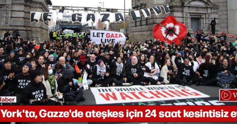 ABD'li aktivistler Gazze'de acil ateşkes için 24 saat kesintisiz eylem başlattı