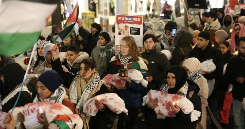 Avusturya'da, İsrail saldırılarında ölen Filistinliler için "hüzün yürüyüşü"