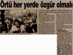 Örtü Her Yerde Özgür Olmalı