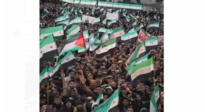 İdlib halkı Gazze için meydanlarda!