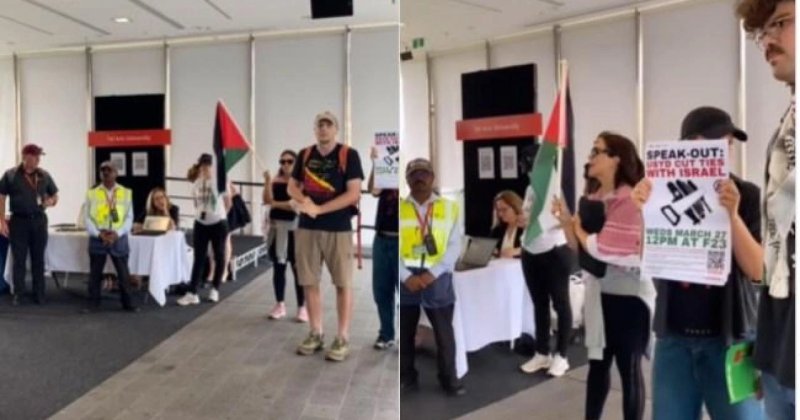 Filistin destekçilerini İsrailli temsilcilerle aynı odaya kilitlediler