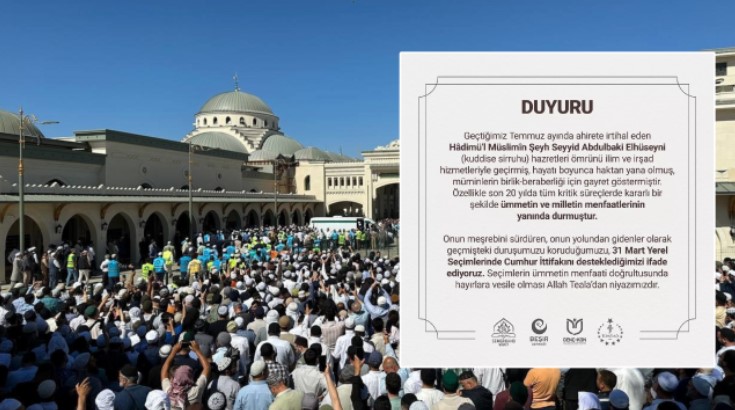 Menzil Cemaati yerel seçim kararını duyurdu