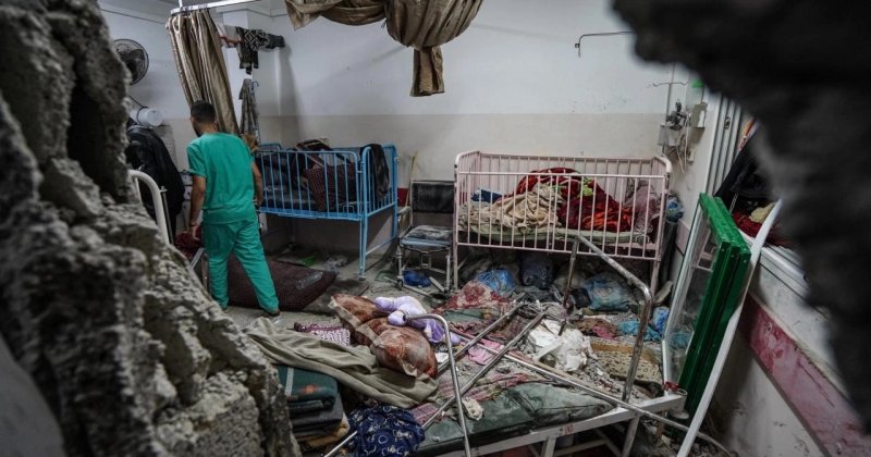 Gazze Sağlık Bakanlığından yerinden edilmiş Filistinlilere hastaneleri boşaltma çağrısı