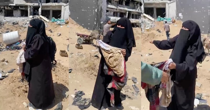 Gazzeli kadın kaybolan kocasının kıyafetlerini Şifa Hastanesi'nde buldu