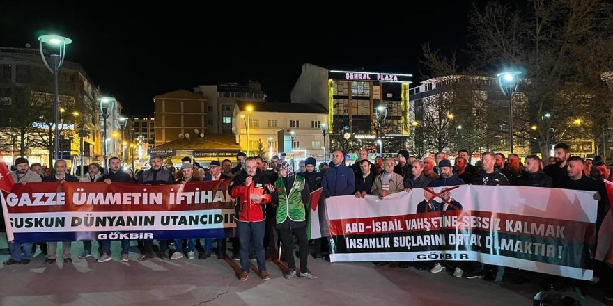 Havza’da Gazze için dua ve basın açıklaması