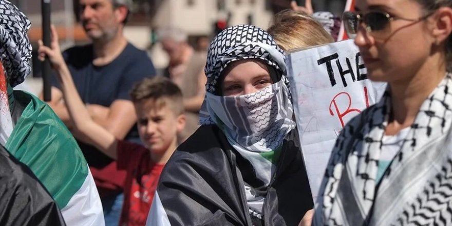 Bosna’da Filistin'e destek gösterisi düzenlendi
