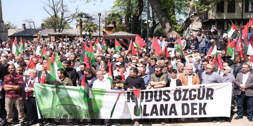 Bursa'da Gazze direnişi selamlandı