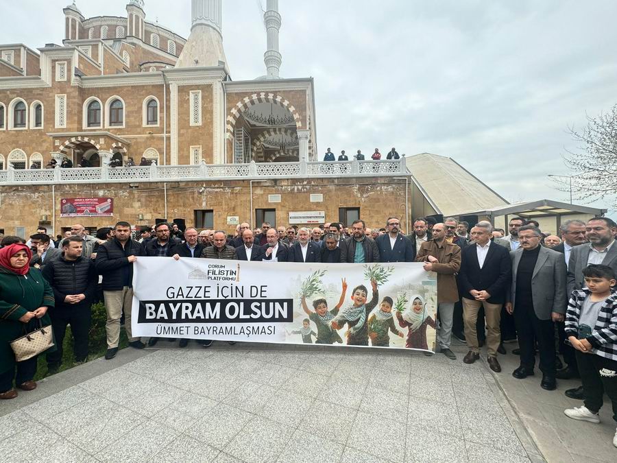 Çorum’da Gazze ile dayanışma eylemi