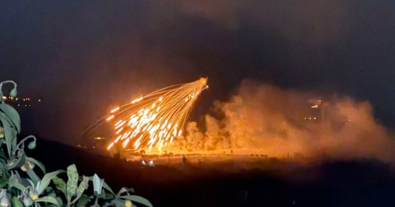 Katil İsrail Lübnan'ı fosfor bombasıyla vurdu
