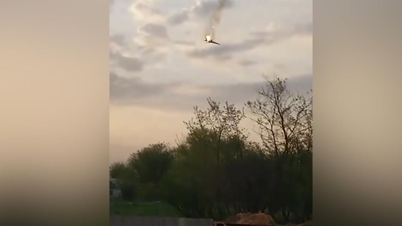 Rusya'da bombardıman uçağı düştü
