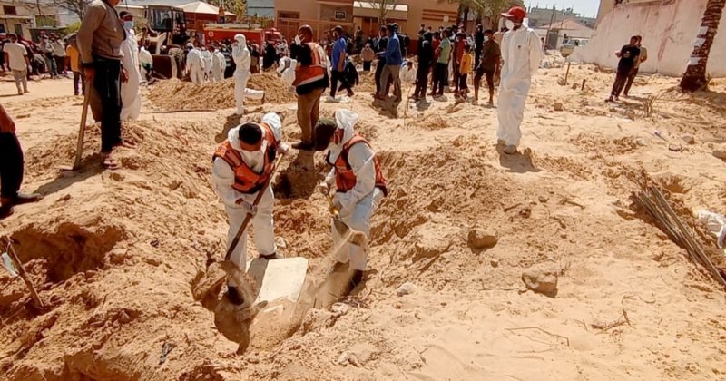 Gazze'de bir toplu mezarda 50 ceset bulundu